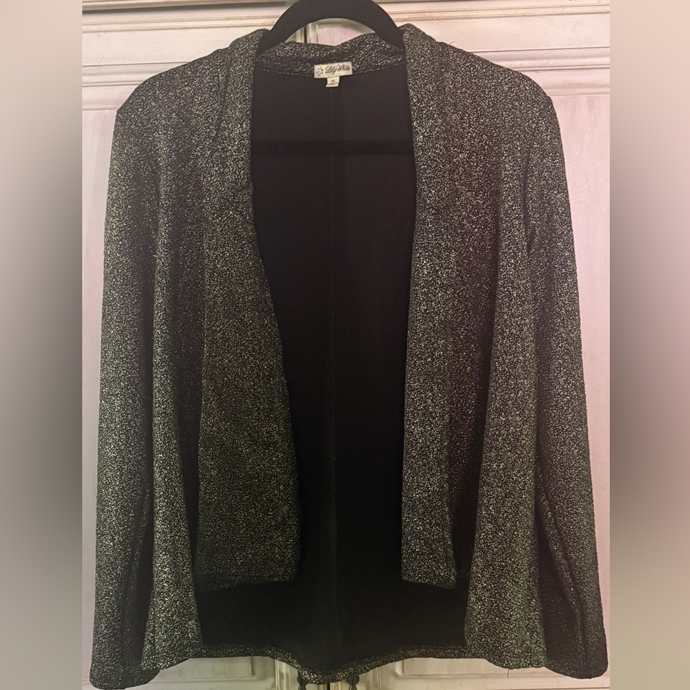 Lily White size XL black and gold blazer jacket, light weight